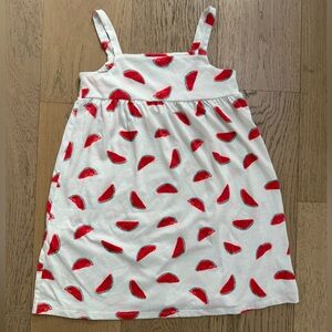 White Dress with Watermelon Print